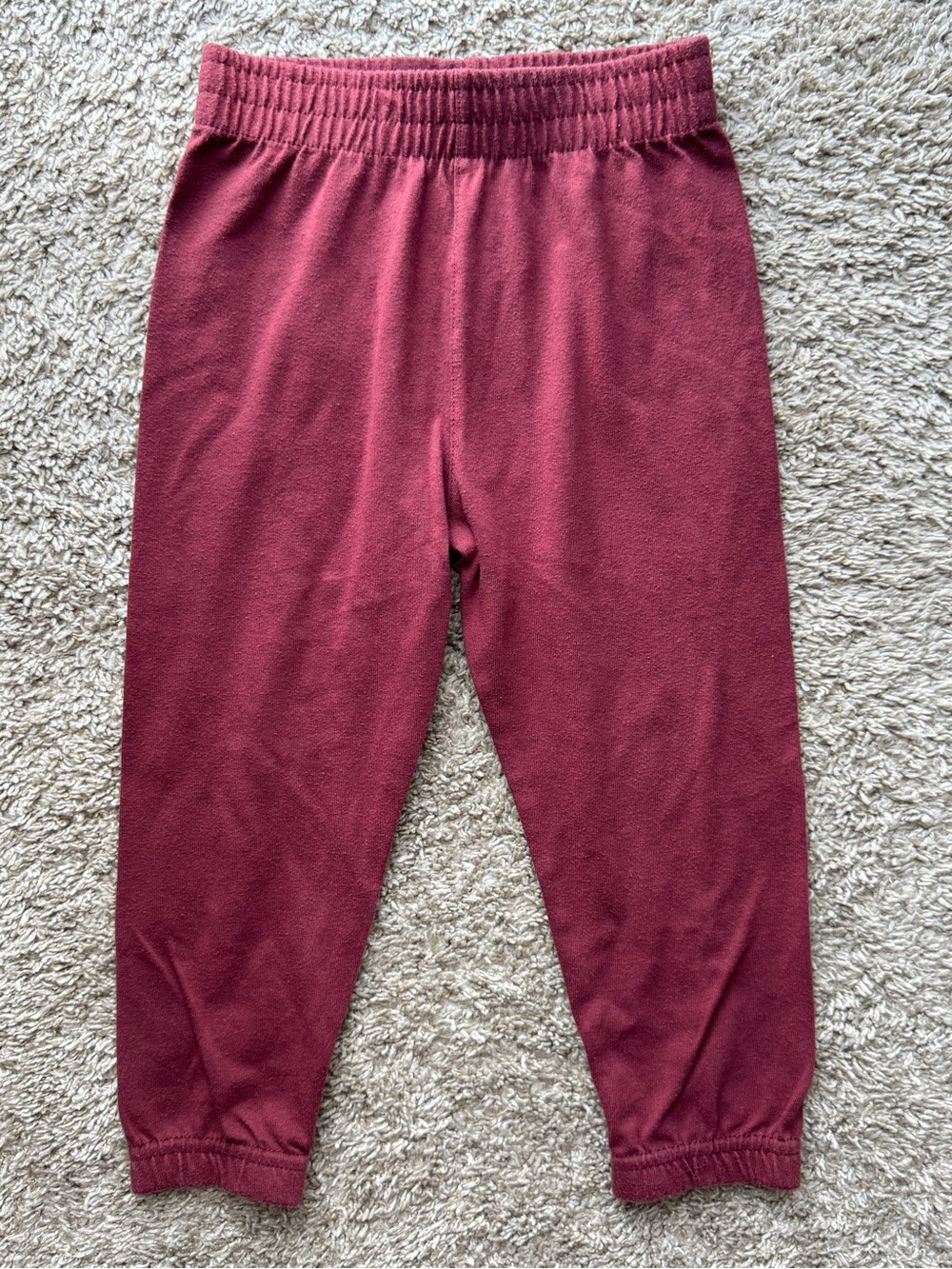 Garanimals Burgundy Jogger Sweatpants Toddler Size 2T Pull-On Cotton Blend Pants